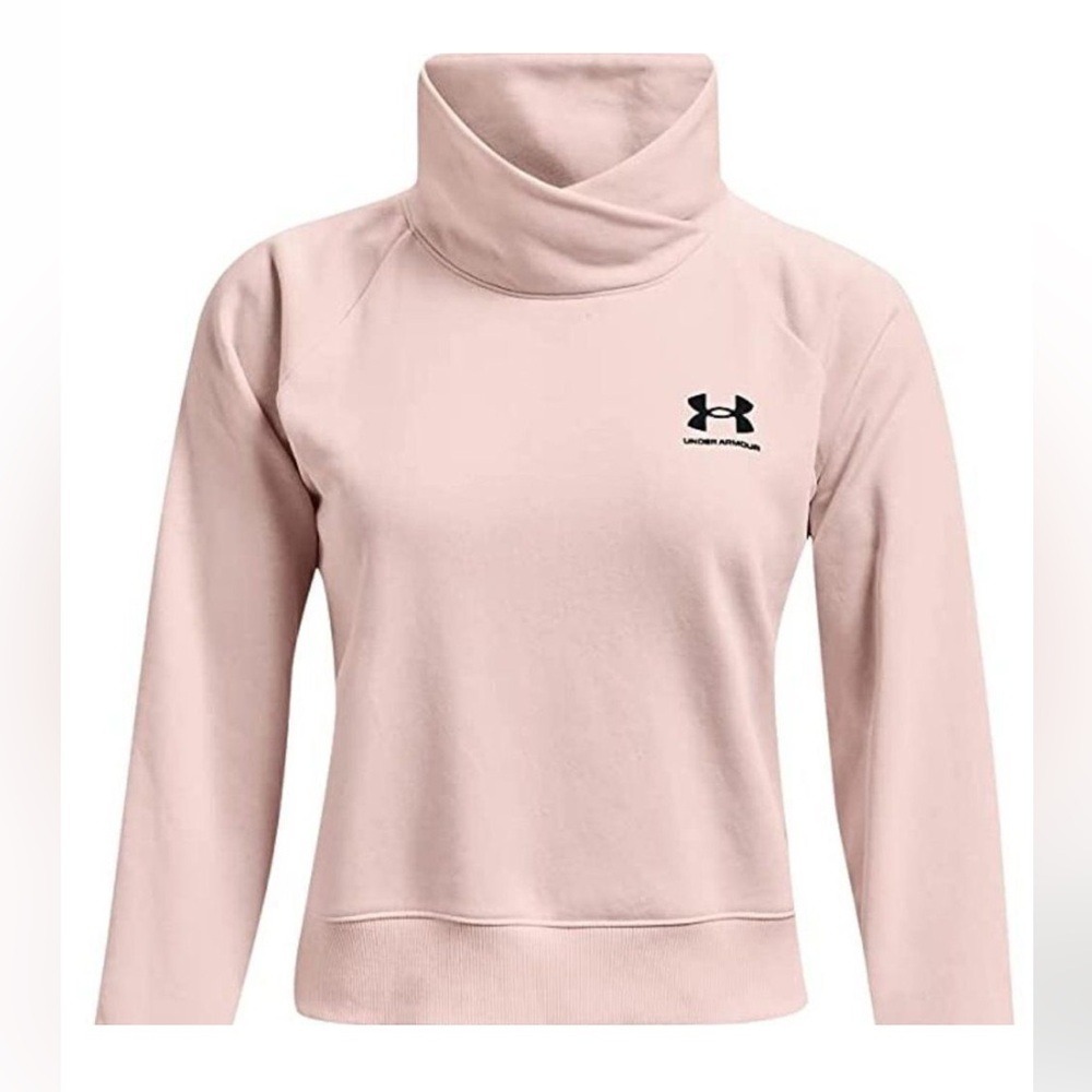 Under Armour Women's Blush Pink Wrap Neck Pullover, size S, EUC
